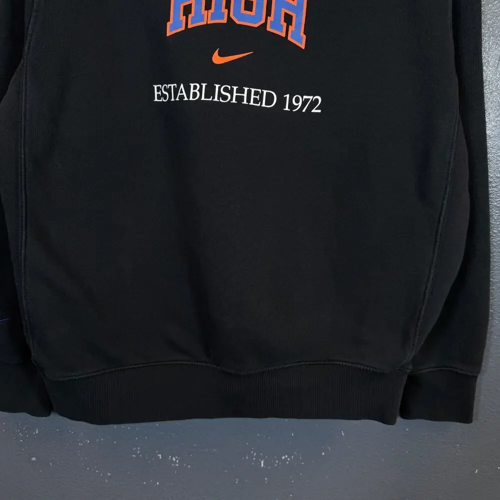 Nike M men’s black hoodie center swoosh high big logo athletics Team Champions